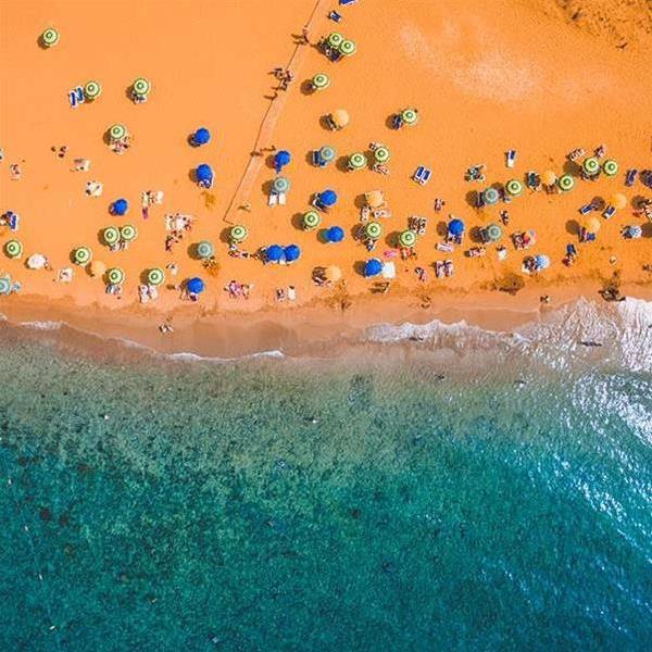 Malta aerial beach view